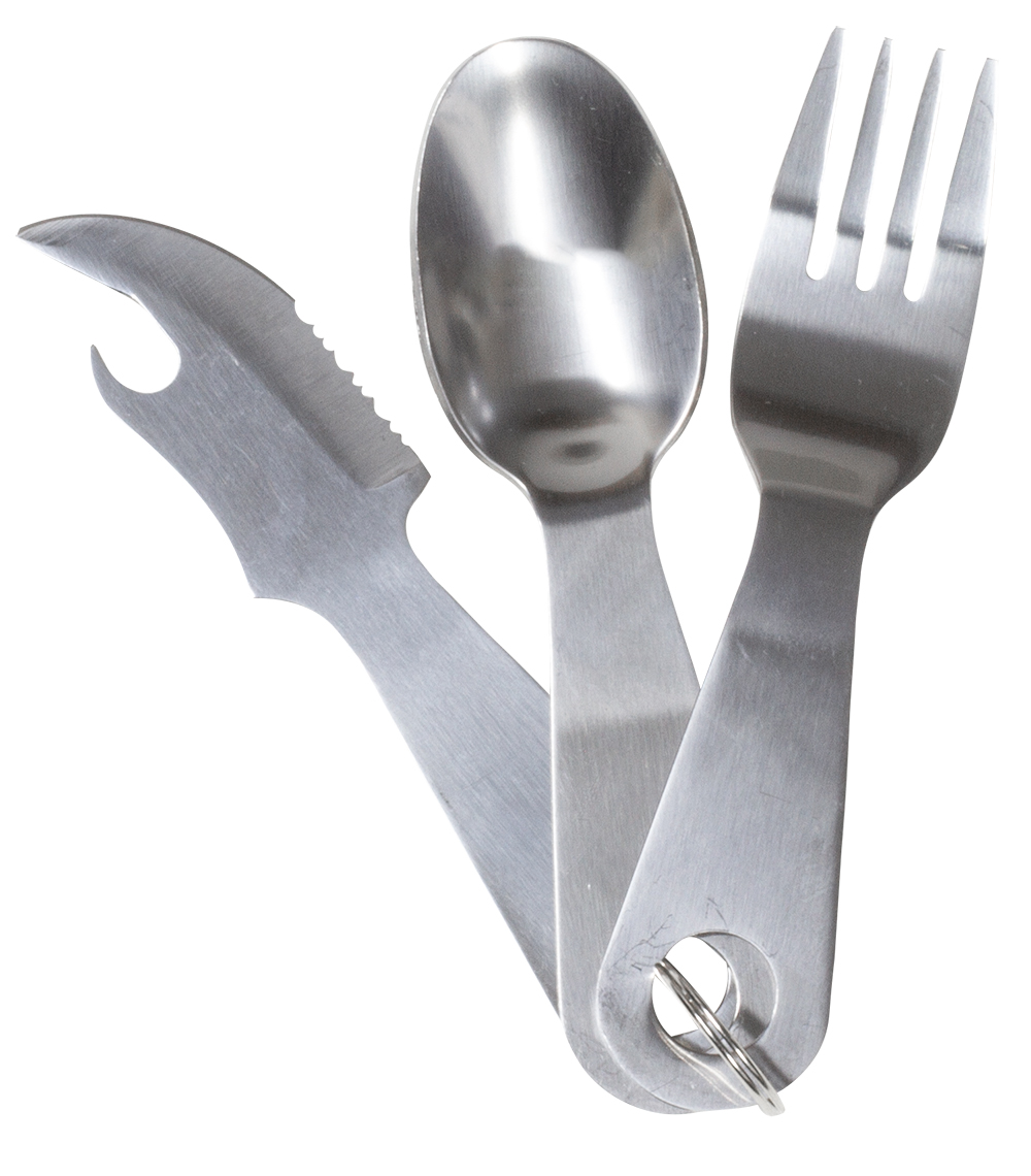 Essbesteck 3-teilig Stahl mit Ring und Etui